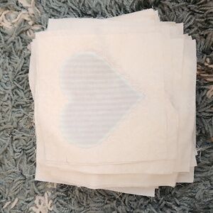 96 6" Hand Sewn Quilting Squares with Hearts for Quilt ... Must See Pictures